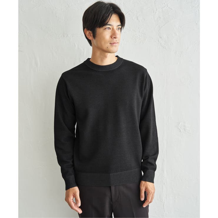 ブラック | オールシーズンニットクルーネック | ikka 