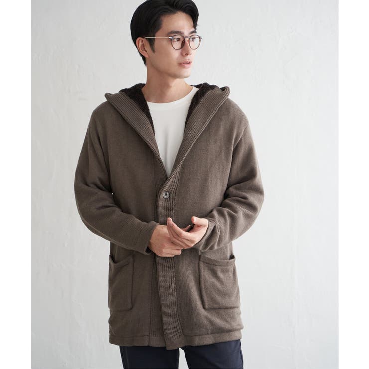 裏ボアニットフーディガン | ikka  | 詳細画像8 