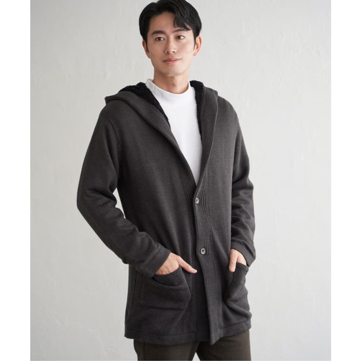 裏ボアニットフーディガン | ikka  | 詳細画像5 