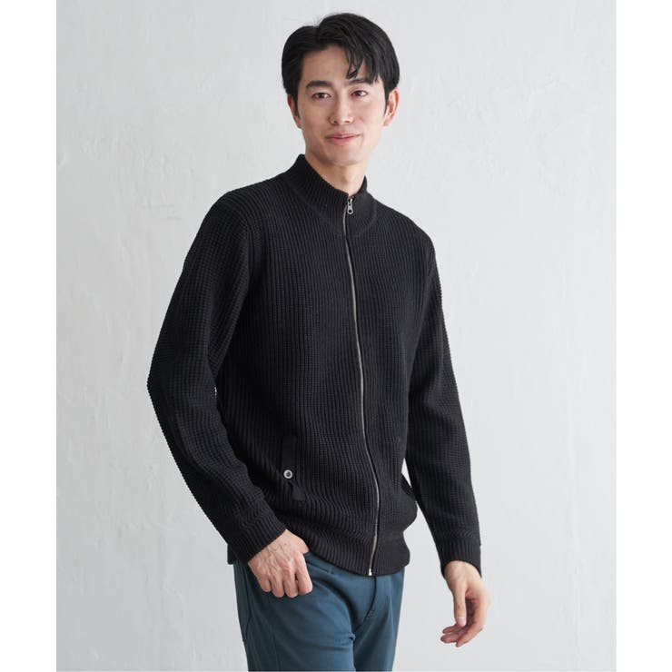スタンドジップニットブルゾン | ikka  | 詳細画像8 