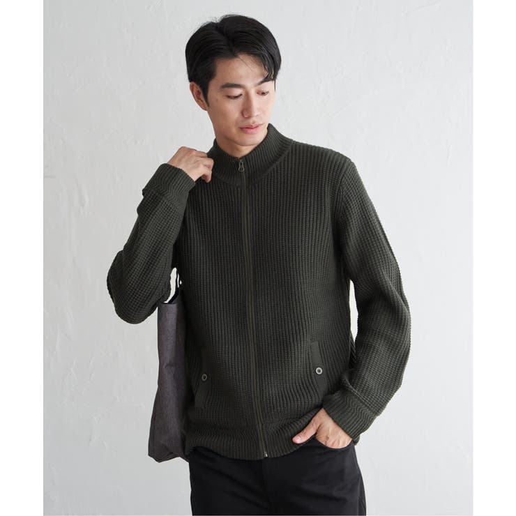 スタンドジップニットブルゾン | ikka  | 詳細画像1 