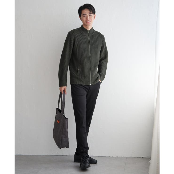 スタンドジップニットブルゾン | ikka  | 詳細画像3 