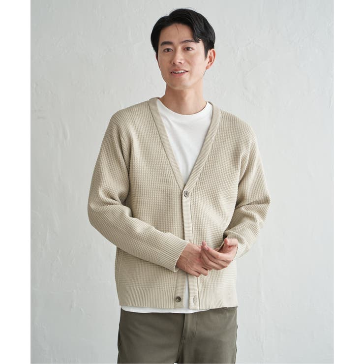 【洗濯機で洗える】GOKU楽ニットカーデインナーセット【2点セット】 | ikka  | 詳細画像22 