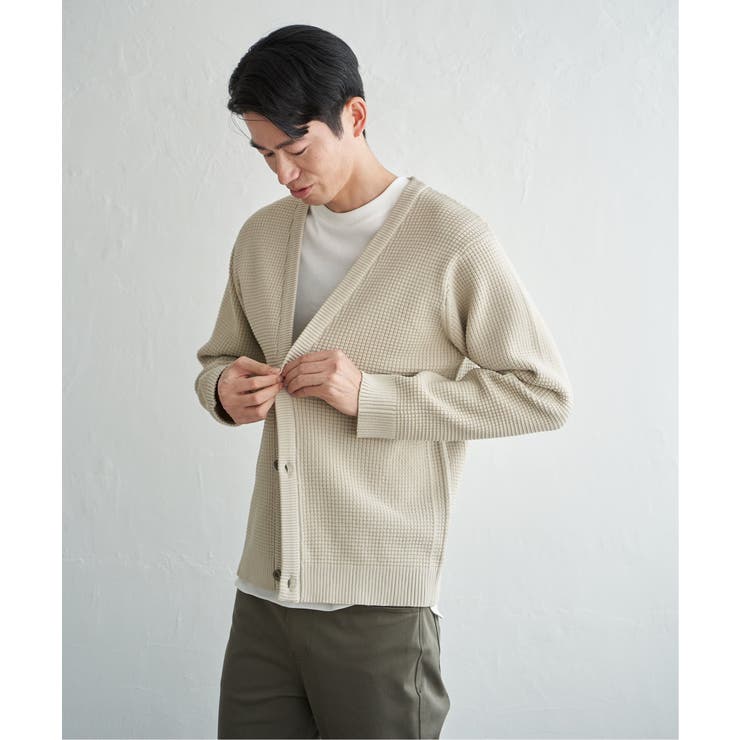 【洗濯機で洗える】GOKU楽ニットカーデインナーセット【2点セット】 | ikka  | 詳細画像23 