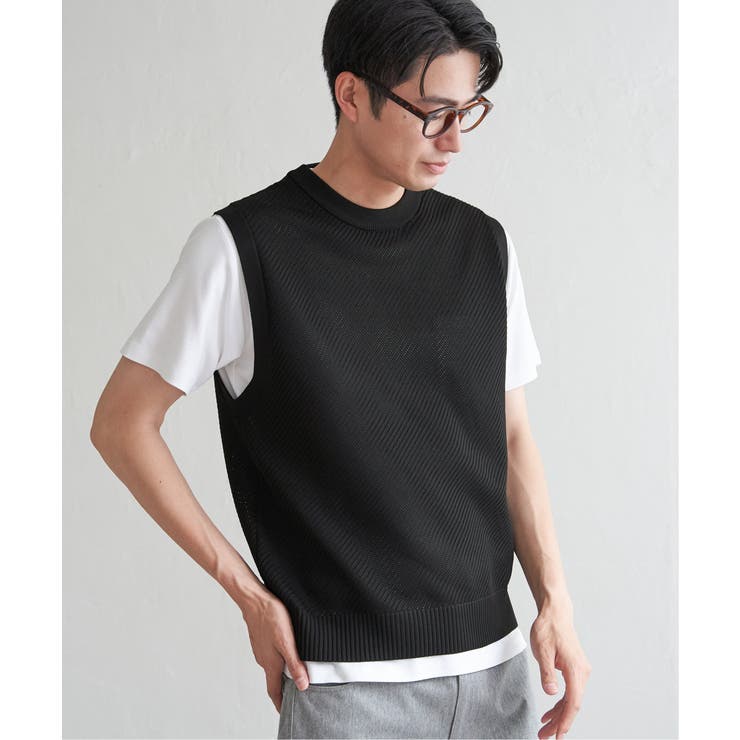 【洗濯機で洗える】GOKU楽ニットカルゼベスト | ikka  | 詳細画像11 