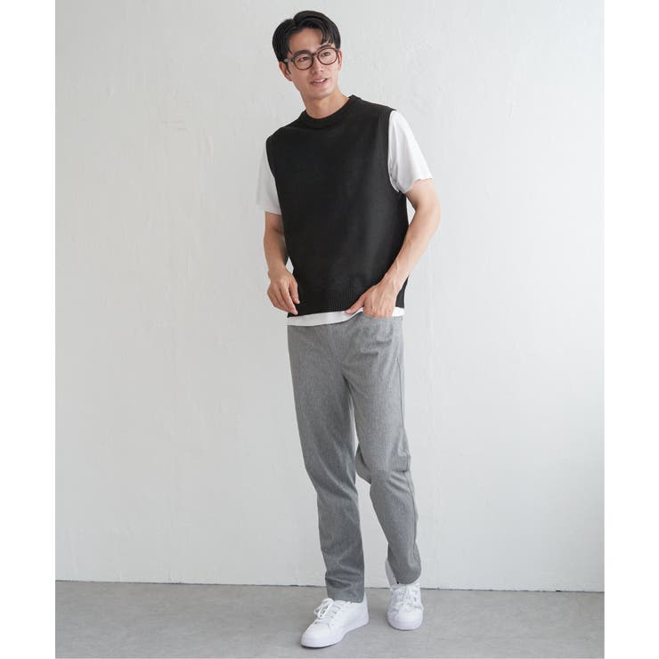 【洗濯機で洗える】GOKU楽ニットカルゼベスト | ikka  | 詳細画像12 