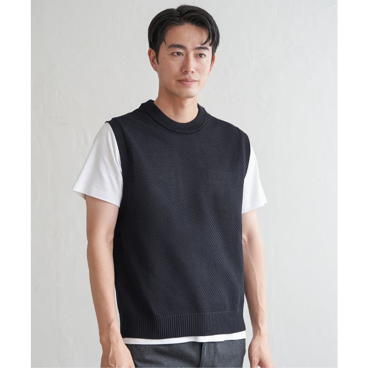 【洗濯機で洗える】GOKU楽ニットカルゼベスト | ikka  | 詳細画像14 