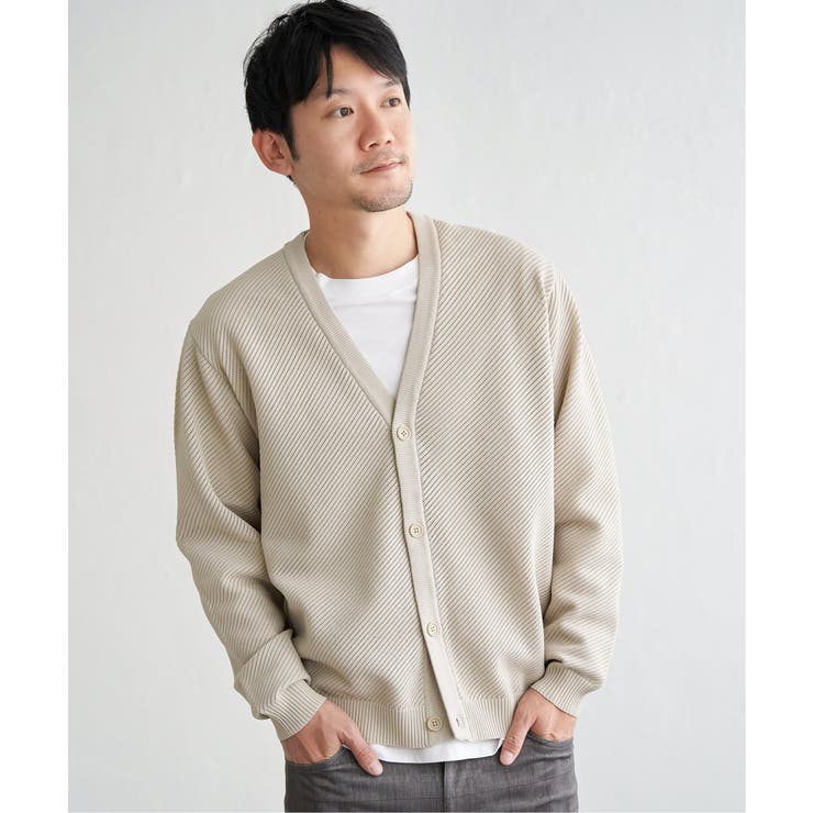 ベージュ | 【洗濯機で洗える】GOKU楽ニットカーデインナーセット | ikka 