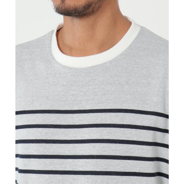 ＷジャガードボーダーロンＴ | ikka  | 詳細画像8 