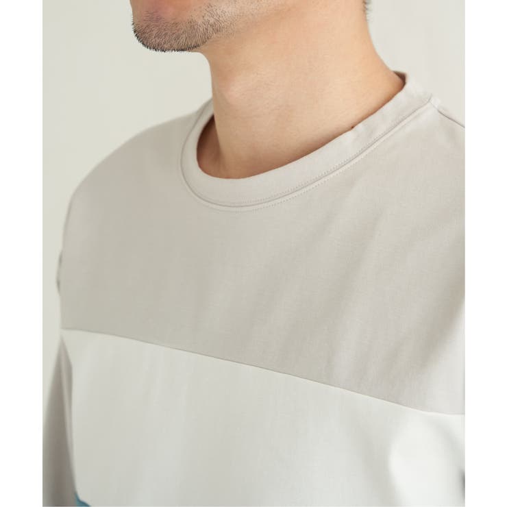 【接触冷感／抗菌防臭】7分袖セイケツカイテキ切り替えTシャツ | ikka  | 詳細画像8 