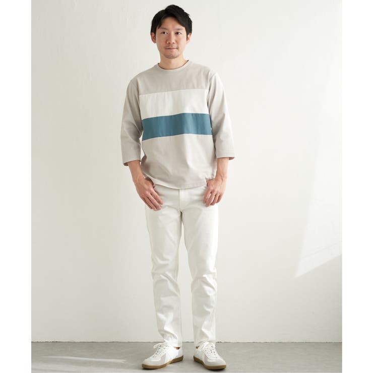 【接触冷感／抗菌防臭】7分袖セイケツカイテキ切り替えTシャツ | ikka  | 詳細画像10 
