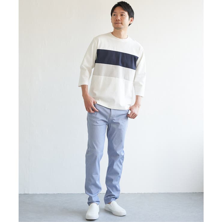 【接触冷感／抗菌防臭】7分袖セイケツカイテキ切り替えTシャツ | ikka  | 詳細画像13 