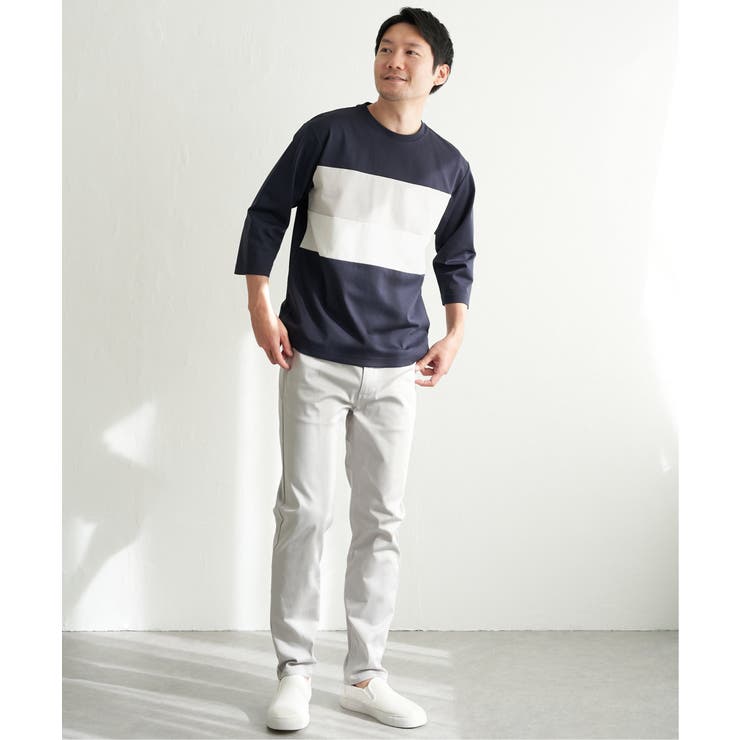 【接触冷感／抗菌防臭】7分袖セイケツカイテキ切り替えTシャツ | ikka  | 詳細画像15 