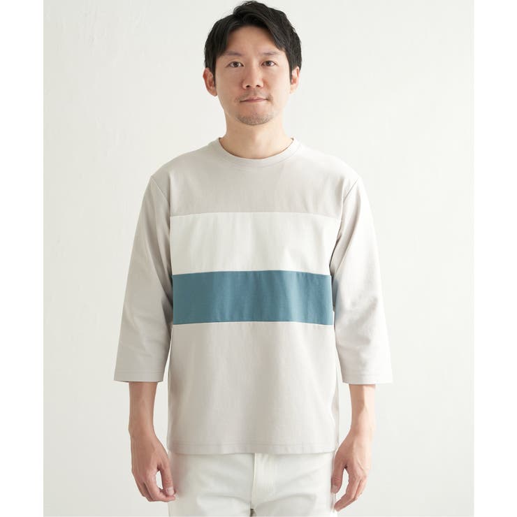 【接触冷感／抗菌防臭】7分袖セイケツカイテキ切り替えTシャツ | ikka  | 詳細画像4 