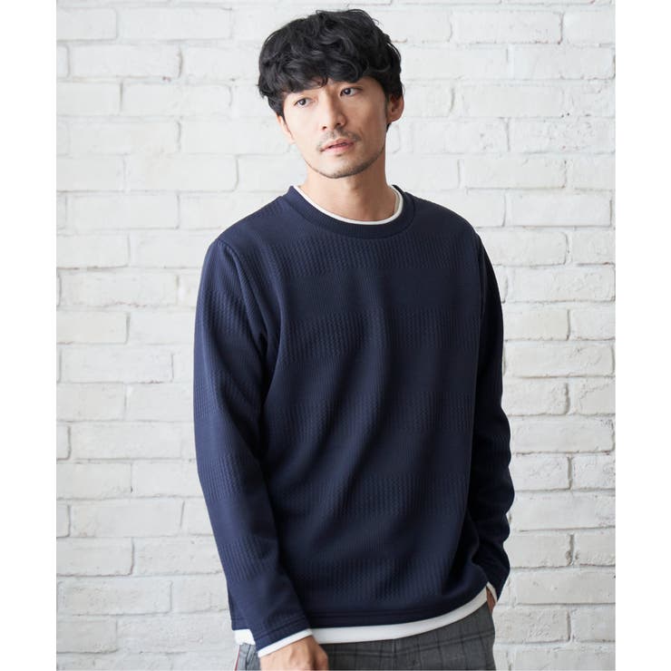 フクレジャガードクルーネックレイヤード | ikka  | 詳細画像3 