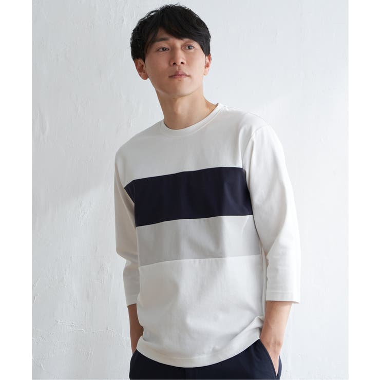 【接触冷感／抗菌防臭】GOKU楽セイケツ7分切り替えT | ikka  | 詳細画像7 