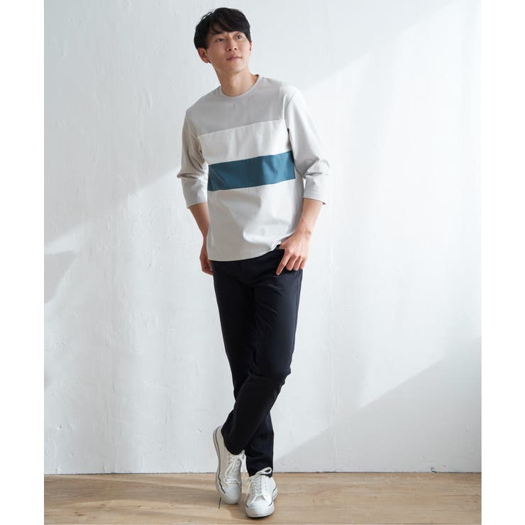 【接触冷感／抗菌防臭】GOKU楽セイケツ7分切り替えT | ikka  | 詳細画像10 