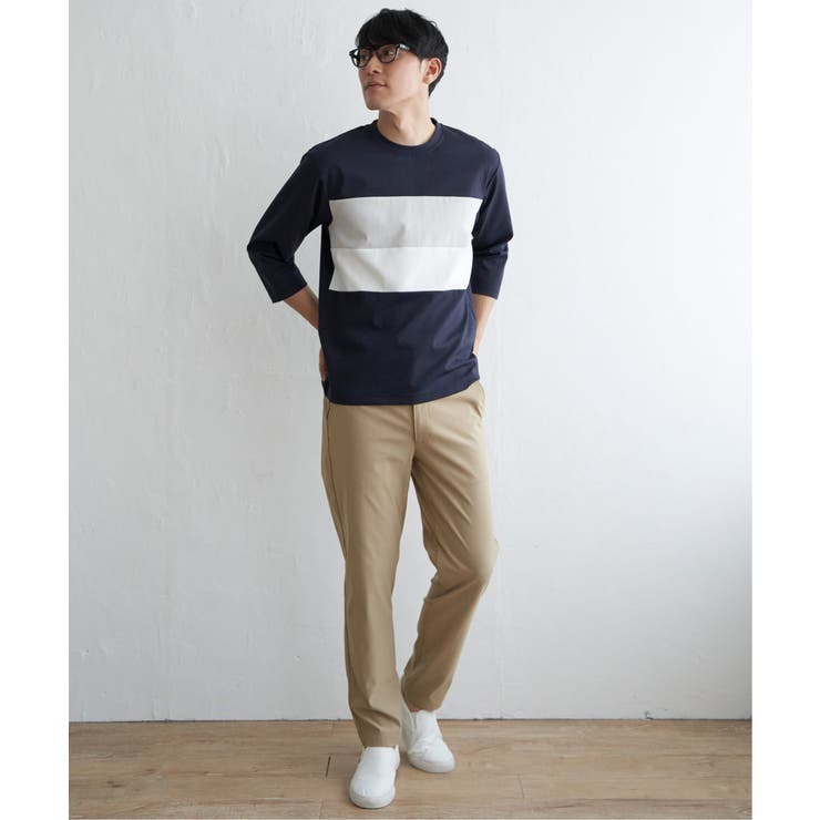 【接触冷感／抗菌防臭】GOKU楽セイケツ7分切り替えT | ikka  | 詳細画像12 