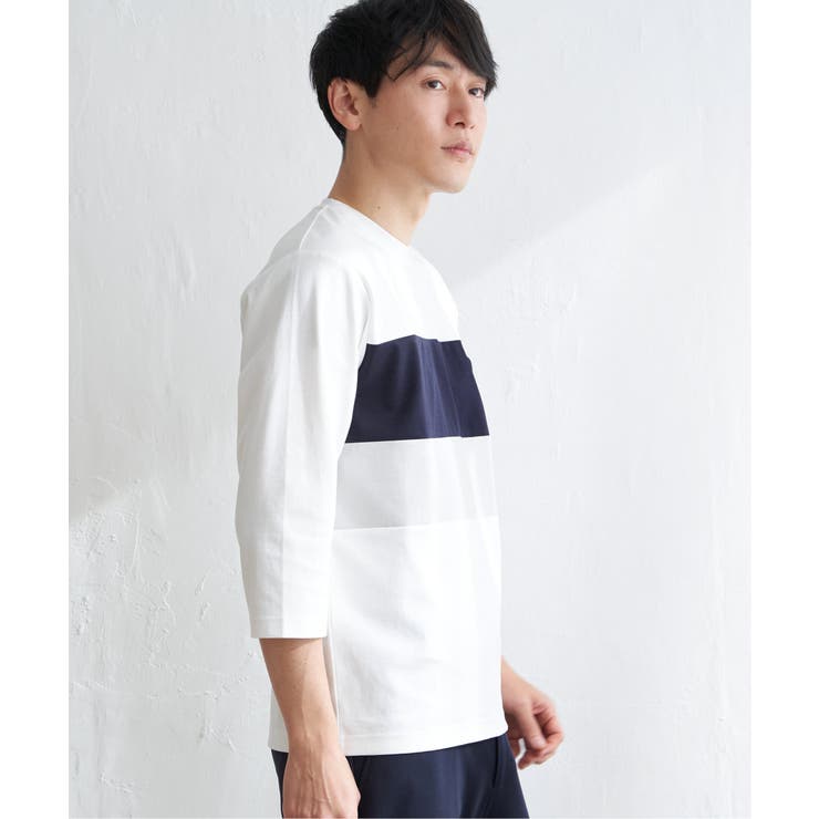 【接触冷感／抗菌防臭】GOKU楽セイケツ7分切り替えT | ikka  | 詳細画像14 