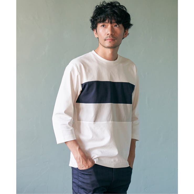 【接触冷感／抗菌防臭】GOKU楽セイケツ7分切り替えT | ikka  | 詳細画像2 