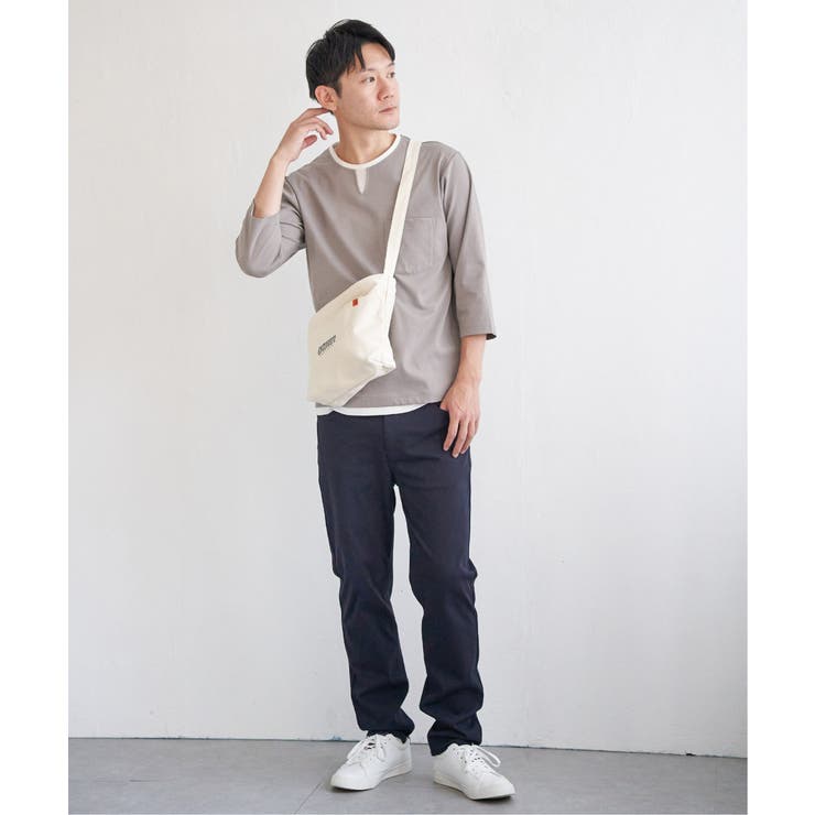 【接触冷感／抗菌防臭】GOKU楽セイケツ7分袖キーネックTシャツ | ikka  | 詳細画像10 