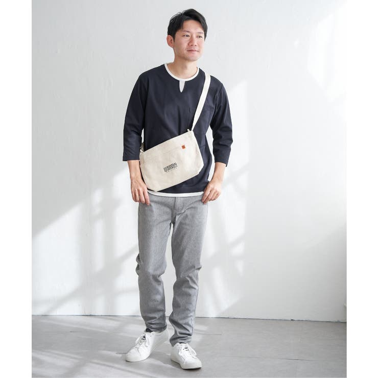 【接触冷感／抗菌防臭】GOKU楽セイケツ7分袖キーネックTシャツ | ikka  | 詳細画像12 