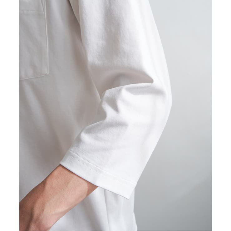 【接触冷感／抗菌防臭】GOKU楽セイケツ7分袖キーネックTシャツ | ikka  | 詳細画像18 