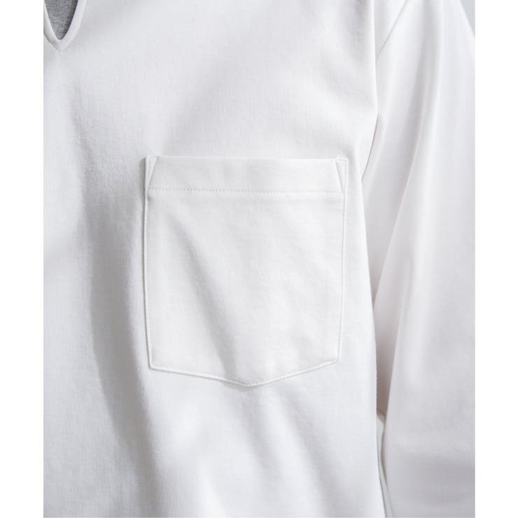 【接触冷感／抗菌防臭】GOKU楽セイケツ7分袖キーネックTシャツ | ikka  | 詳細画像19 
