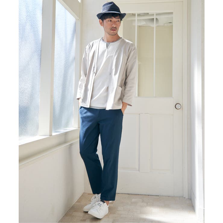 【接触冷感／抗菌防臭】GOKU楽セイケツ7分袖キーネックTシャツ | ikka  | 詳細画像4 