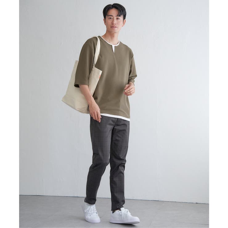 【親子コーデ】キーネックレイヤード7分袖Tシャツ | ikka  | 詳細画像10 