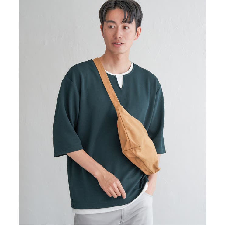 【親子コーデ】キーネックレイヤード7分袖Tシャツ | ikka  | 詳細画像12 