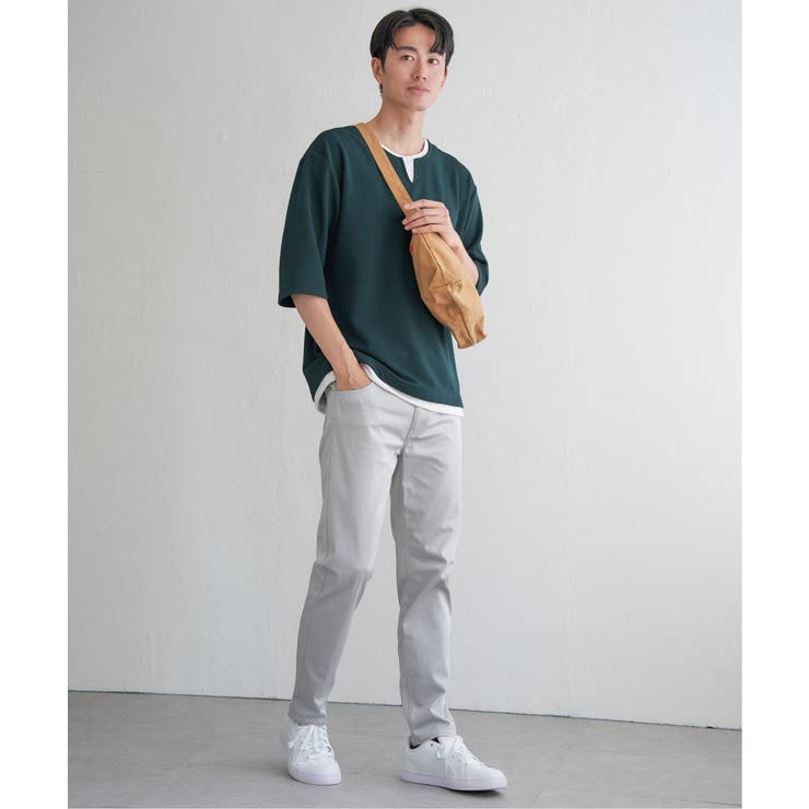 【親子コーデ】キーネックレイヤード7分袖Tシャツ | ikka  | 詳細画像14 