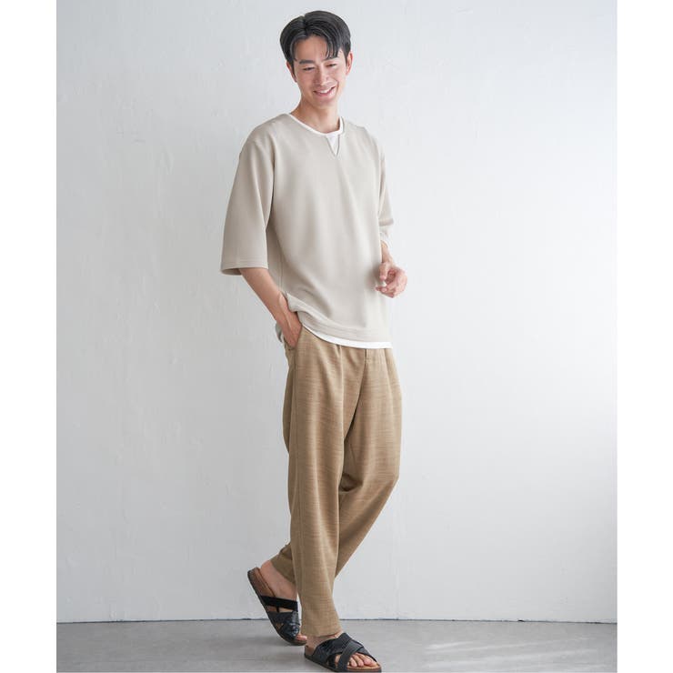 【親子コーデ】キーネックレイヤード7分袖Tシャツ | ikka  | 詳細画像19 