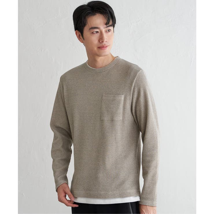 メランジワッフルポケフェイクロンＴ | ikka  | 詳細画像7 