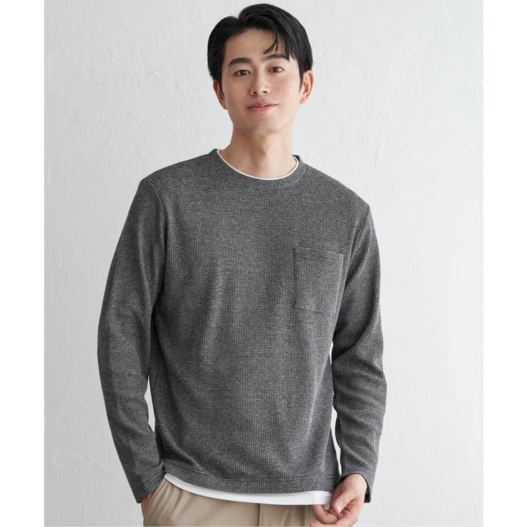 メランジワッフルポケフェイクロンＴ | ikka  | 詳細画像11 