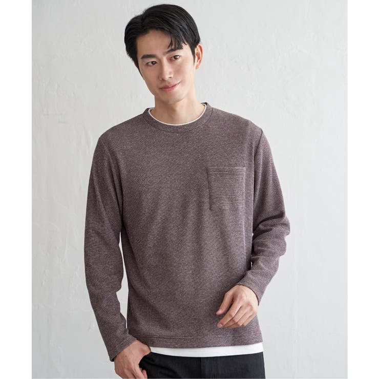 メランジワッフルポケフェイクロンＴ | ikka  | 詳細画像14 