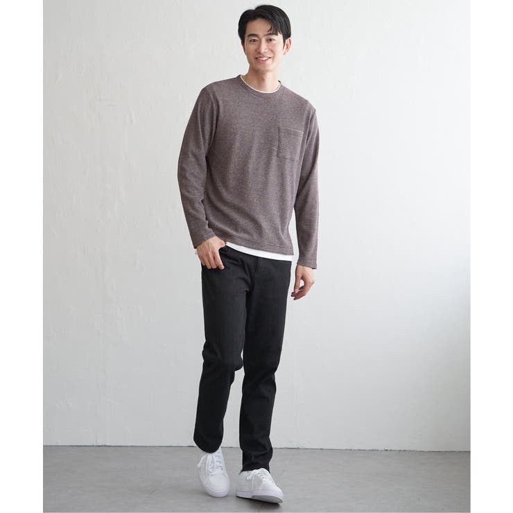 メランジワッフルポケフェイクロンＴ | ikka  | 詳細画像15 