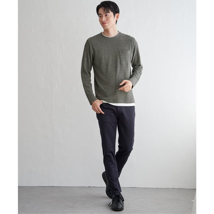 メランジワッフルポケフェイクロンＴ | ikka  | 詳細画像19 