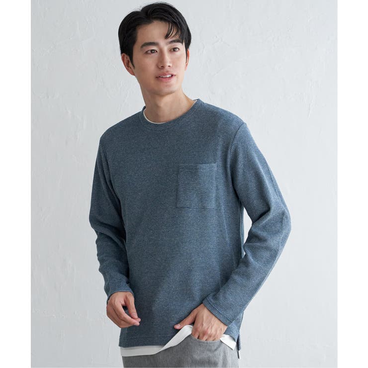 メランジワッフルポケフェイクロンＴ | ikka  | 詳細画像21 