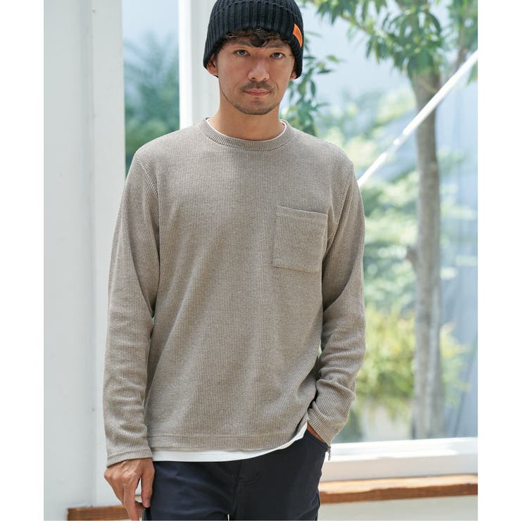 メランジワッフルポケフェイクロンＴ | ikka  | 詳細画像2 