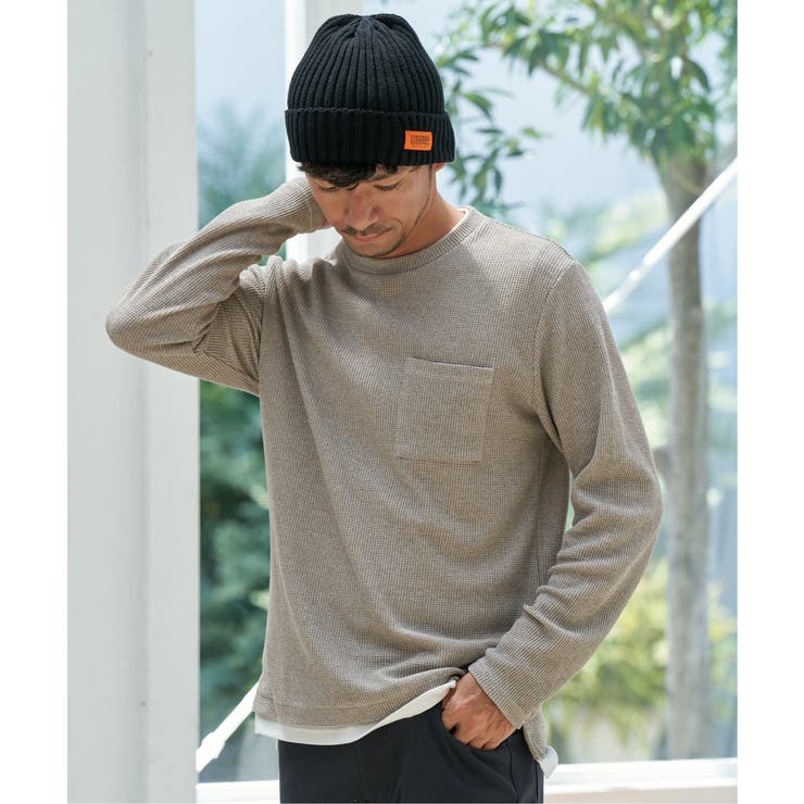 メランジワッフルポケフェイクロンＴ | ikka  | 詳細画像3 