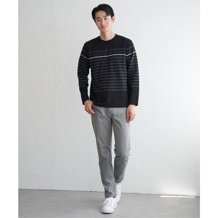 ジャカード３カラーボーダーロンＴ | ikka  | 詳細画像16 