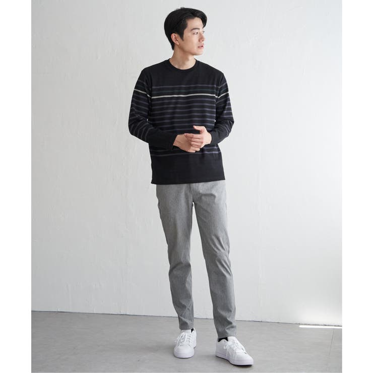 ジャカード３カラーボーダーロンＴ | ikka  | 詳細画像17 