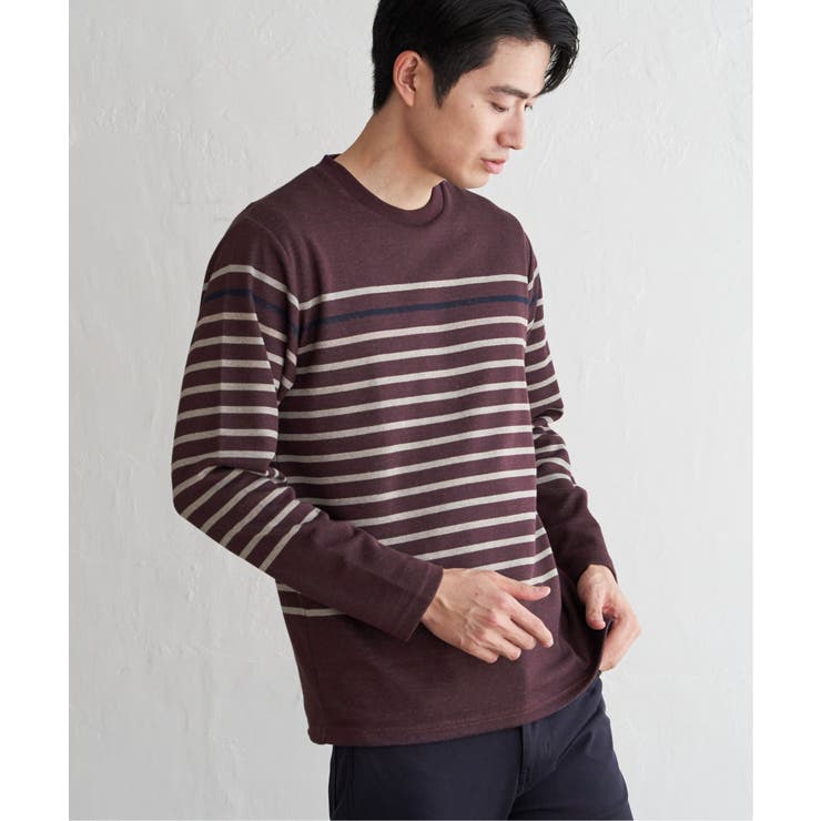 ジャカード３カラーボーダーロンＴ | ikka  | 詳細画像18 