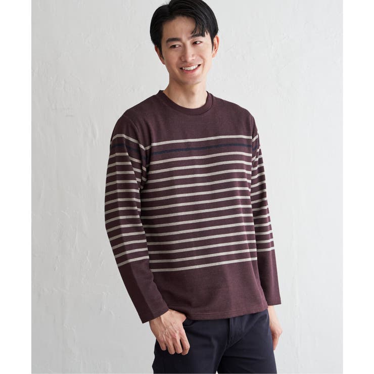 ジャカード３カラーボーダーロンＴ | ikka  | 詳細画像19 