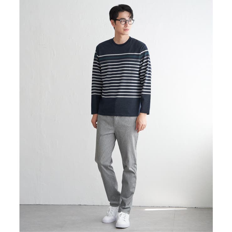 ジャカード３カラーボーダーロンＴ | ikka  | 詳細画像25 