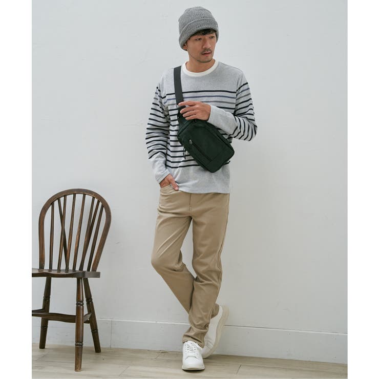 ジャカード３カラーボーダーロンＴ | ikka  | 詳細画像4 