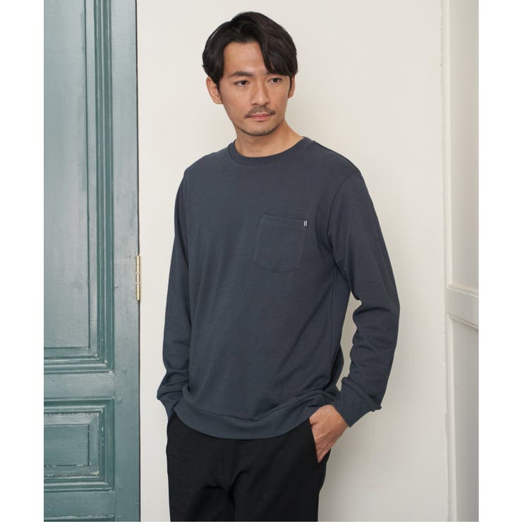 ネイビーブルー | DRYダンボールWフェイストレロンT | ikka 