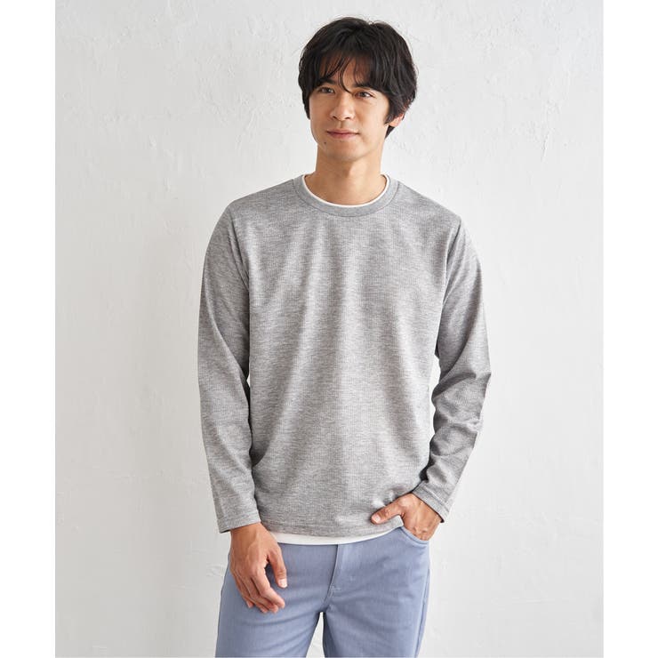 グレー | 【吸水速乾】速乾ピケレイヤードロンT | ikka 