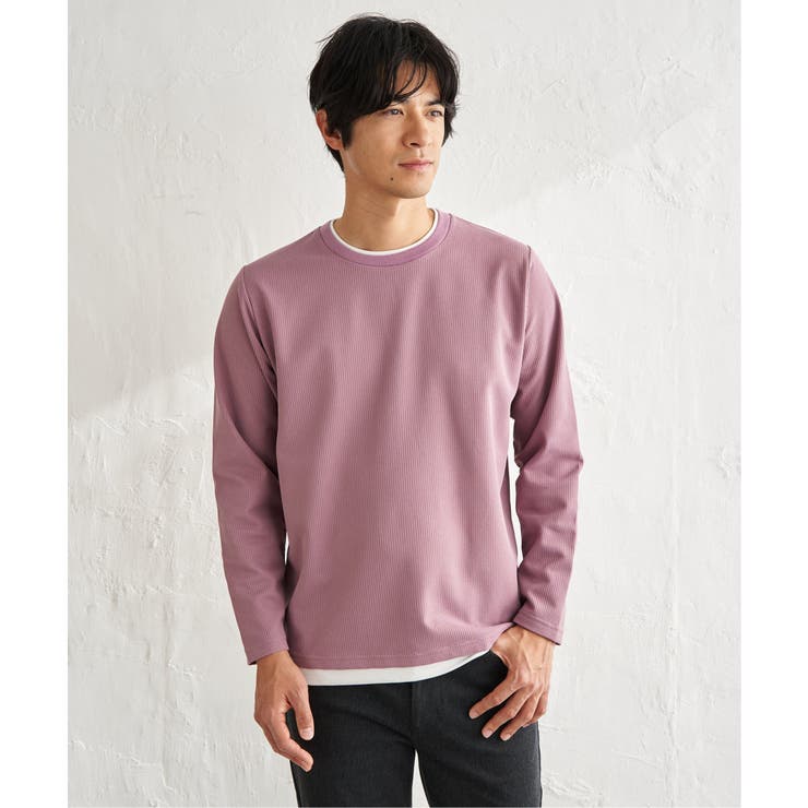 ピンク | 【吸水速乾】速乾ピケレイヤードロンT | ikka 